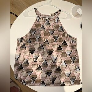 Anthropologie Geometric Patterned Sleeveless Top